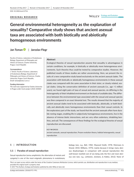 General Environmental Heterogeneity As the Explanation of Sexuality