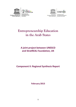 Entrepreneurship Education in the Arab States