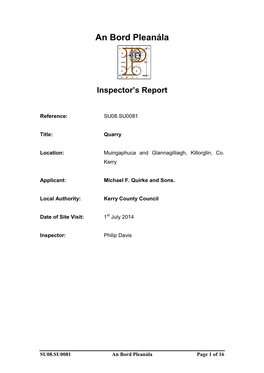 Inspectors Report (SU0/RSU0081.Pdf, PDF