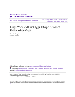 Interpretations of Poetry in Egilâ•Žs Saga