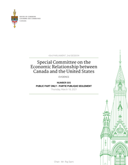 Evidence of the Special Committee on the Economic