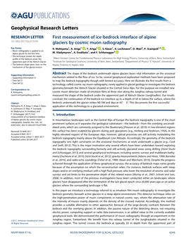 First Measurement of Ice-Bedrock Interface of Alpine Glaciers By