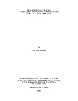 Beyond Capitals and Kings: a Comparison of Animal Resource Use Among Ten Late Classic Maya Sites