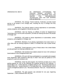 Ordinance No. 008-16 an Ordinance Authorizing The