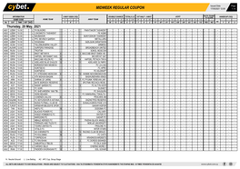 Midweek Regular Coupon 17/05/2021 12:08 1 / 4