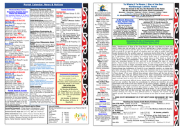 Parish Calendar, News & Notices