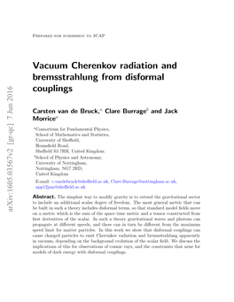 Vacuum Cherenkov Radiation and Bremsstrahlung from Disformal Couplings