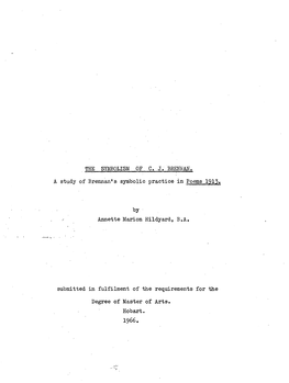 A Study of Brennan's Symbolic Practice in Poems 1913