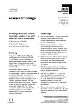 LSDA Research Findings