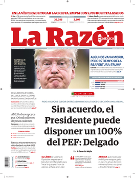 Sin Acuerdo, El Presidente Puede Disponer Un 100% Del PEF