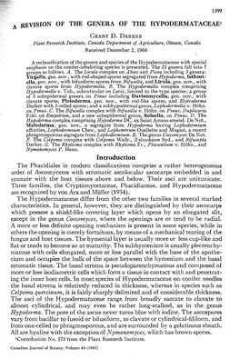 Revision of the Genera of the Hypodermataceae 1