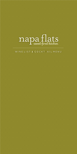 Wine List & Cocktail Menu