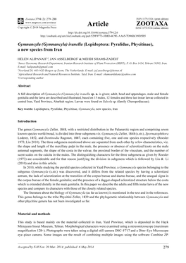 (Gymnancyla) Iranella (Lepidoptera: Pyralidae, Phycitinae), a New Species from Iran