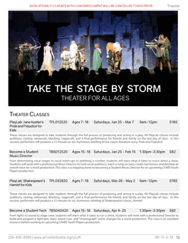 Take the Stage by Storm Theater for All Ages