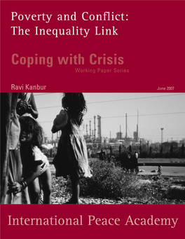 Poverty and Conflict: the Inequality Link