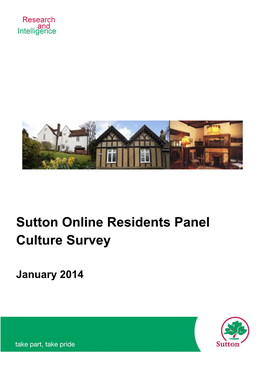 Sutton Online Residents Panel Culture Survey