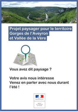 Projet Paysager Pour Le Territoire Gorges De L'aveyron Et Vallée De La Vère