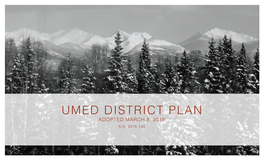 Umed District Plan Adopted March 8, 2016 A.O