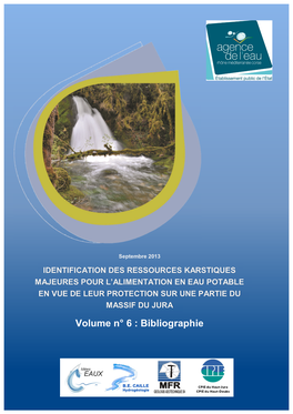 Bibliographie Identification Des Ressources Karstiques Majeures Pour L’AEP En Vue De Leur Protection Sur Une Partie Du Massif Du Jura, Sept