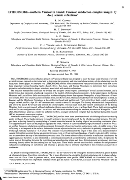 Cenozoic Subduction Complex Imaged by Deep Seismic Reflections•