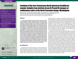 Evolution of the Jura-Cretaceous North American Cordilleran Margin: Insights from Detrital-Zircon U-Pb and Hf Isotopes of GEOSPHERE; V