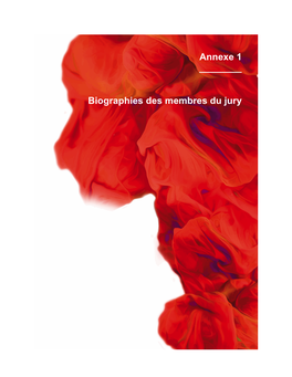 Annexe 1 ___Biographies Des Membres Du Jury