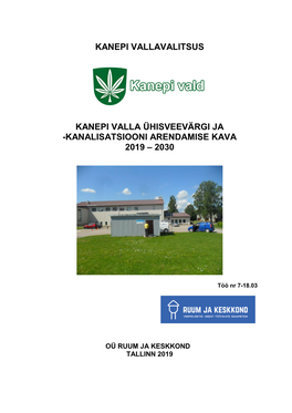 Kanalisatsiooni Arendamise Kava 2019 – 2030