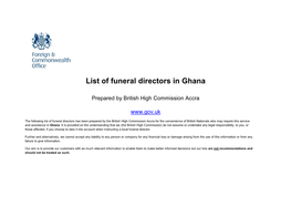 Ghana-Funeral Directors