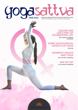 Some Sociological Aspects of Yoga Women's Health And
