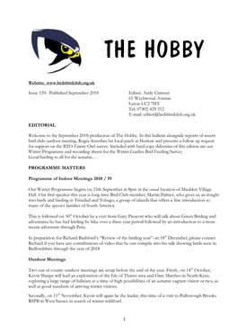 The Hobby 159 – Published September 2018