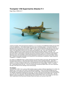 Trumpeter 1/48 Supermarine Attacker