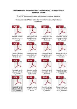 Local Resident's Submissions to the Rother District Council Electoral