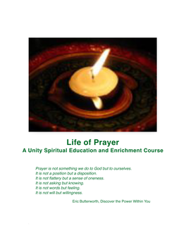 Life of Prayer Unity SEE Course