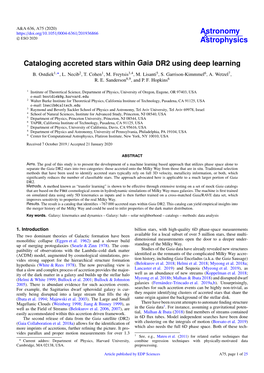 Cataloging Accreted Stars Within Gaia DR2 Using Deep Learning