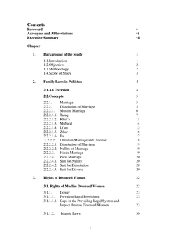 Contents Foreword V Acronyms and Abbreviations Vi Executive Summary Vii