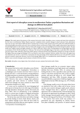 First Report of Adoxophyes Orana in Northwestern Turkey: Population Fluctuation and Damage on Different Host Plants