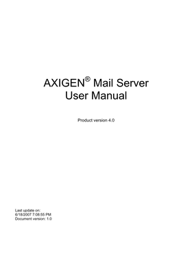 Axigen Reference Manual