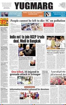India Not to Join RCEP Trade Deal, Modi in Bangkok