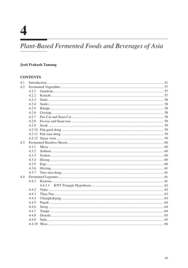 Chapter 4: Plant-Based Fermented Foods and Beverages of Asia