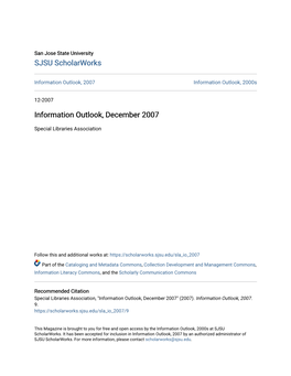 Information Outlook, December 2007