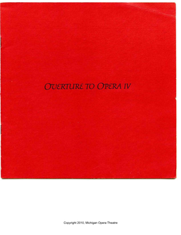 Copyright 2010, Michigan Opera Theatre