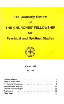The Quarterly Review of the CHURCHES' FELLOWSHIP For