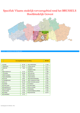 Specifiek Vlaams Stedelijkvervoersgebied Rond Het BRUSSELS Hoofdstedelijk Gewest