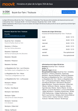 Horaires Et Trajet De La Ligne 354 De Bus Sur Une Carte