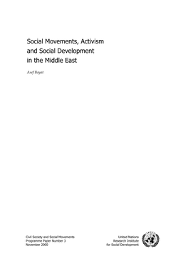 Social Movements, Activism and Social Development in the Middle East