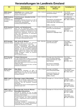 Veranstaltungen Im Landkreis Emsland