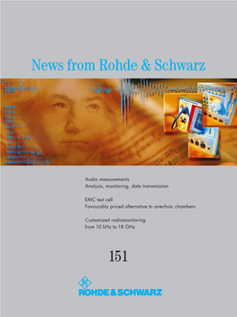 News from Rohde & Schwarz