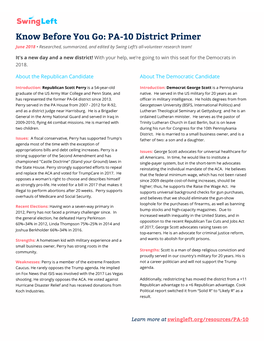 Swing Left PA-10 District Primer