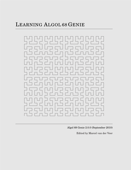 Learning Algol 68 Genie