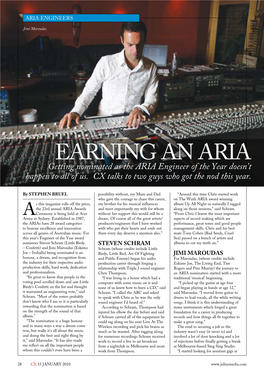 Earning an ARIA